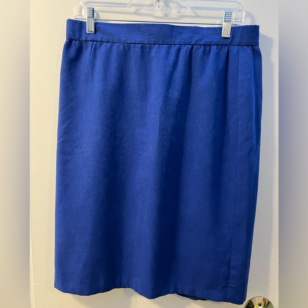 Vintage Blue Pencil Skirt for Women